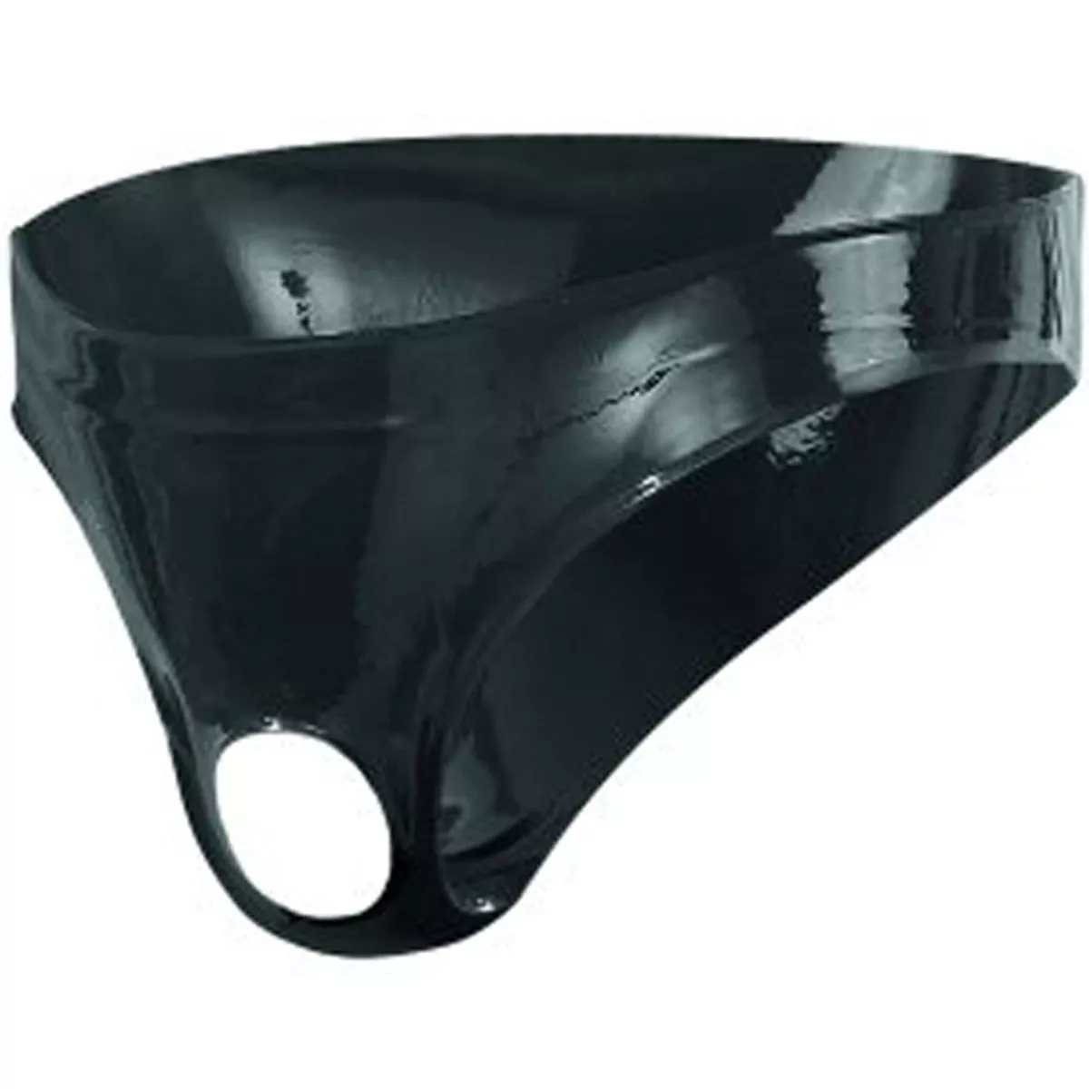 Calzoncillos de látex para hombre con apertura