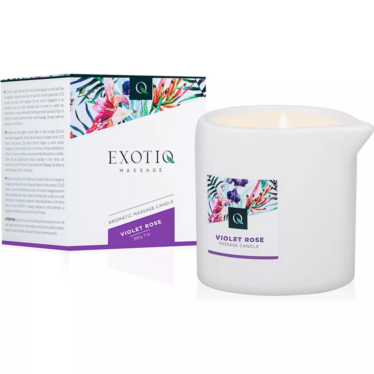 Vela para masajes Exotiq rosa violeta - 200g