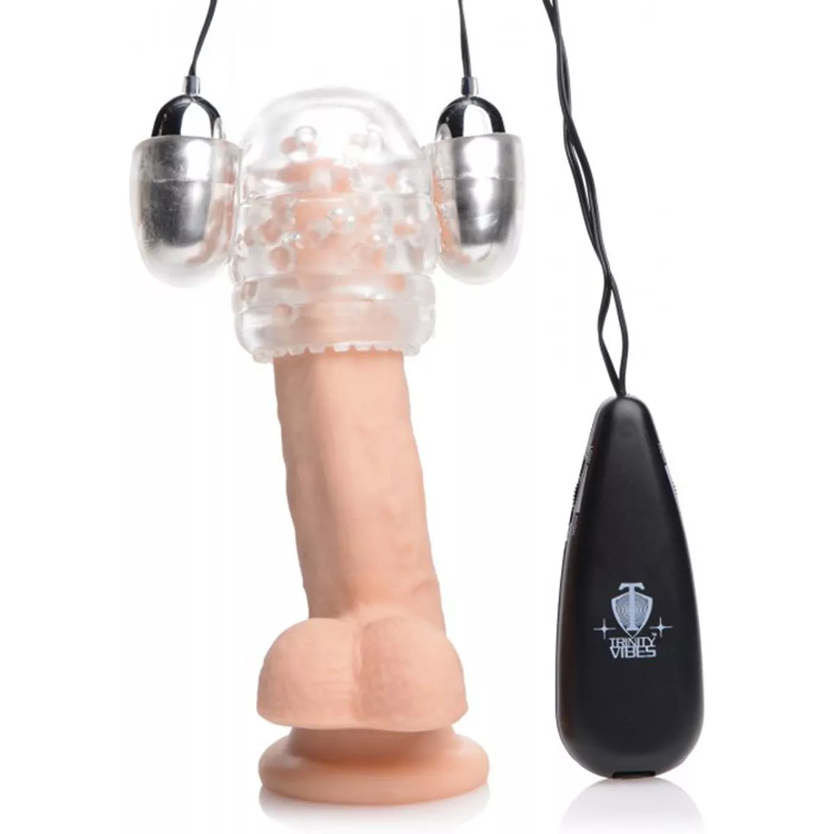 Estimulador de doble cabeza vibrante para pene