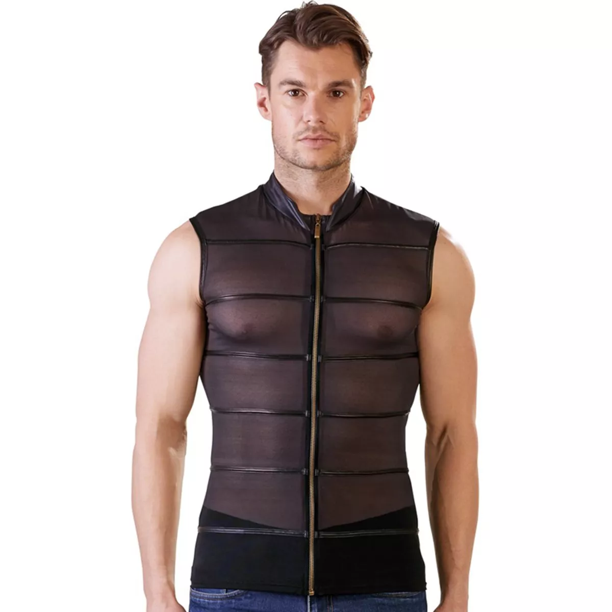 Camisa Powernet con rayas Wetlook