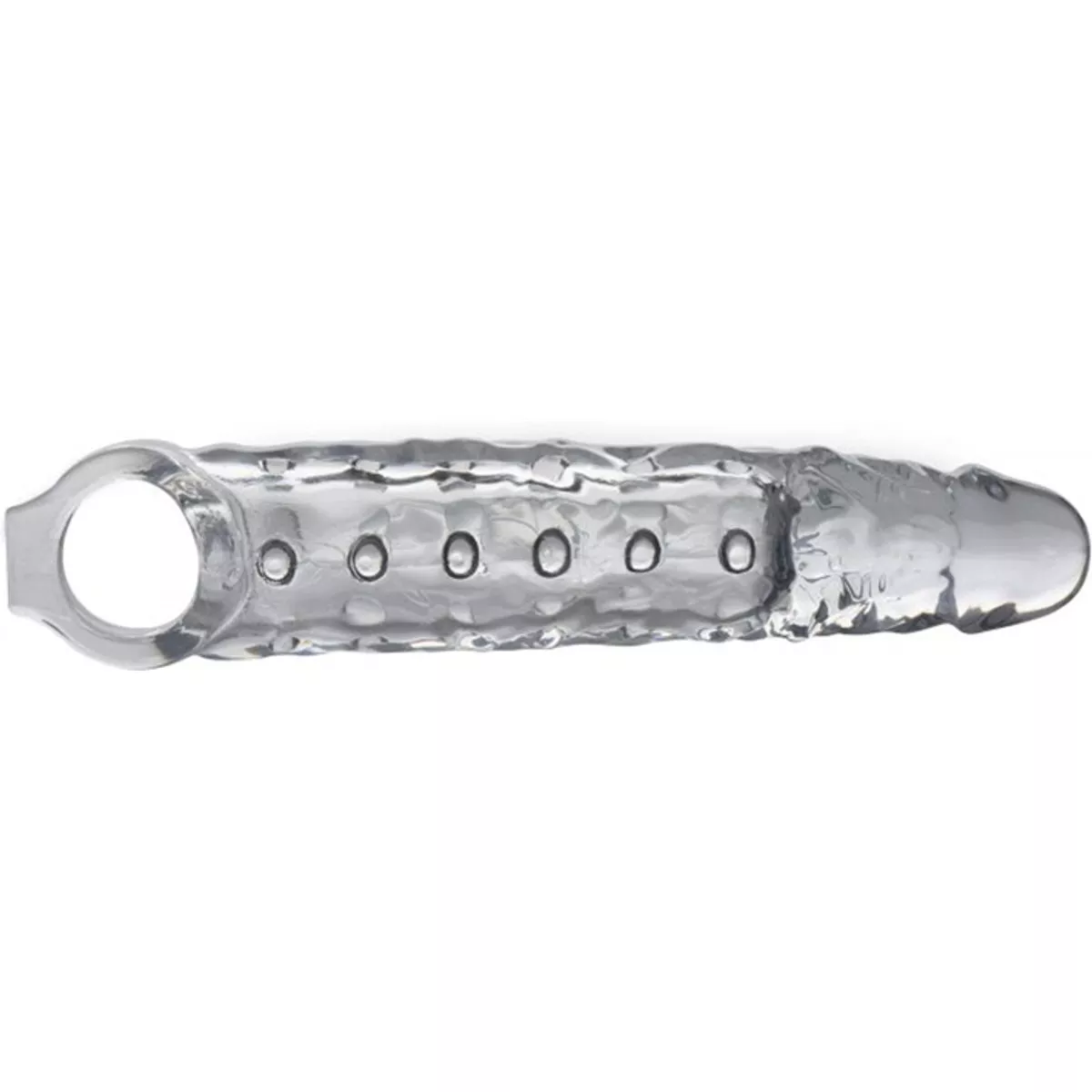 Extensor del pene con manga, y protuberancias - Transparente
