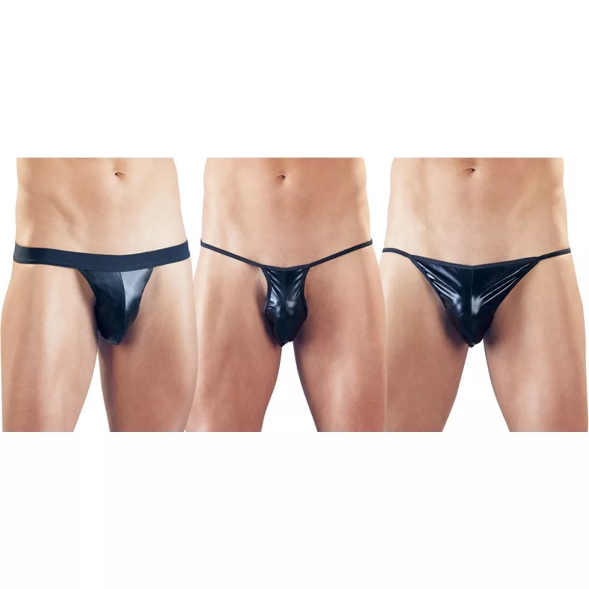 Conjunto de tanga Wetlook de 3 piezas