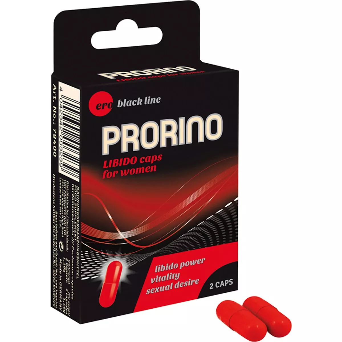 Cápsulas estimulantes de la libido para mujeres Prorino- 2 Unidades