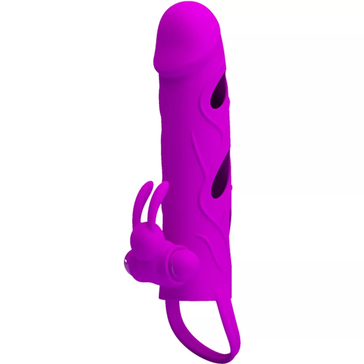 Manga para pene con estimulador de clítoris