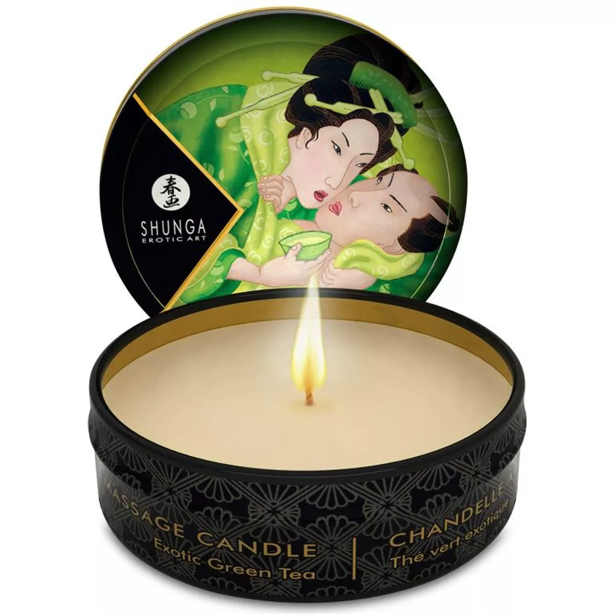 Shunga - Vela para masajes Zenitude/Te verde exótico - 30 ml