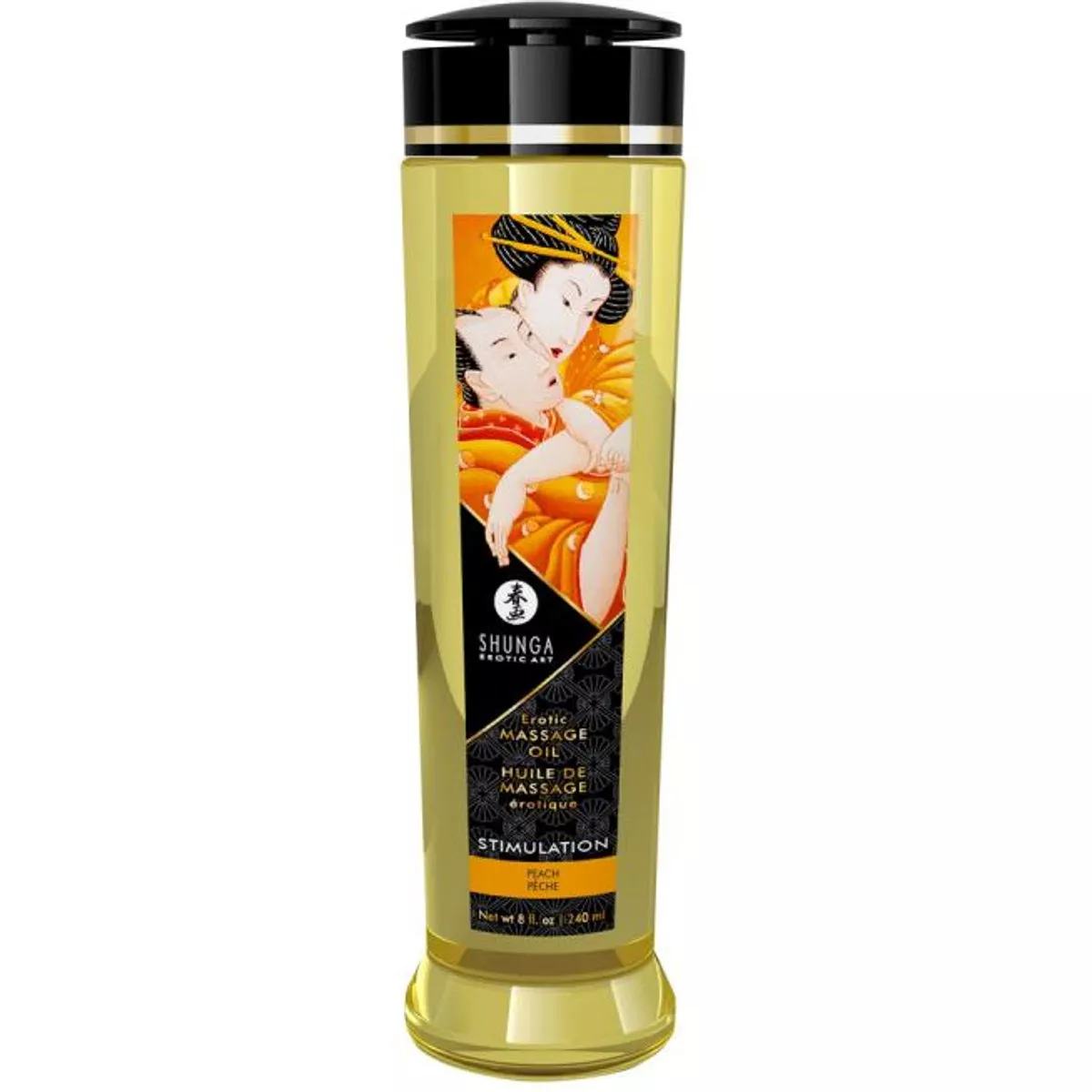 Shunga - Aceite para masajes estimulación y melocotón - 240 ml