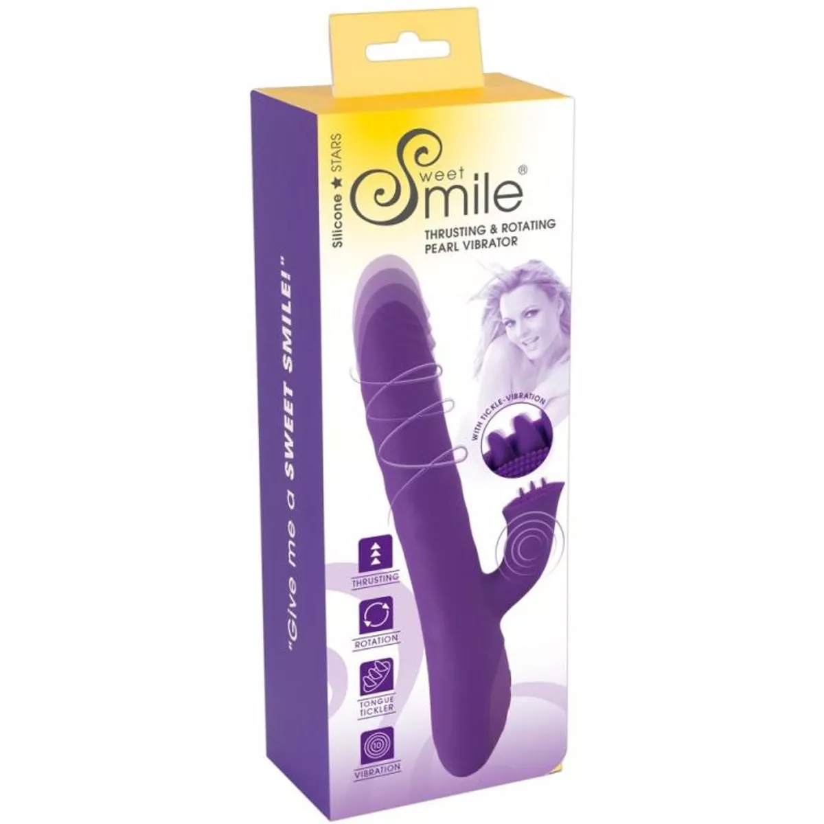 Vibrador de Conejo Giratorio y de Empuje