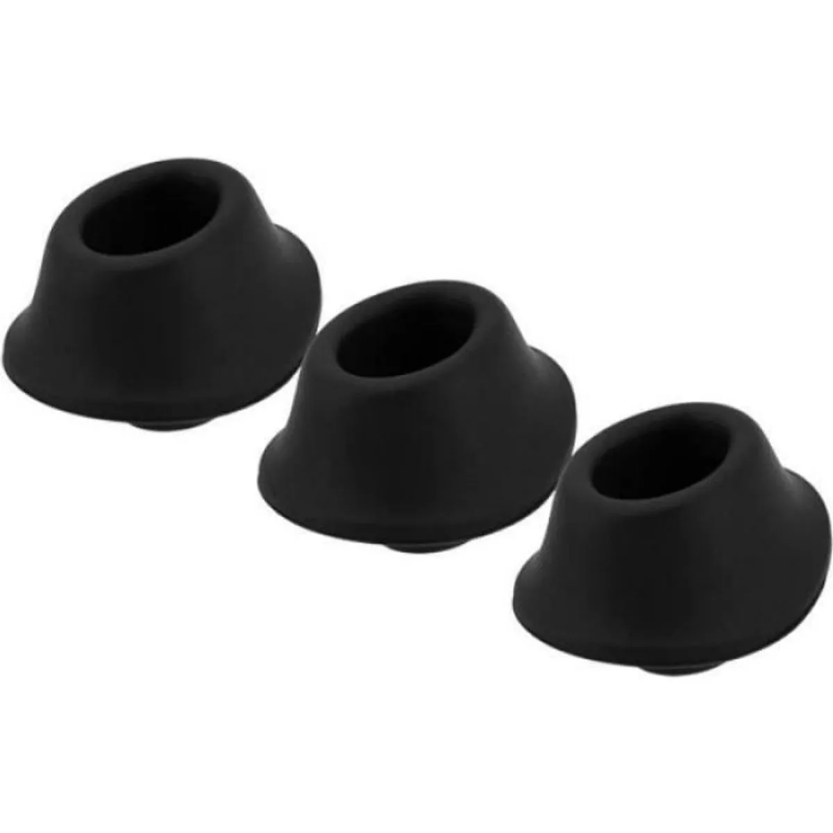 Boquillas de recambio para el Womanizer Premium - Tamaño M - Negro - 3 piezas