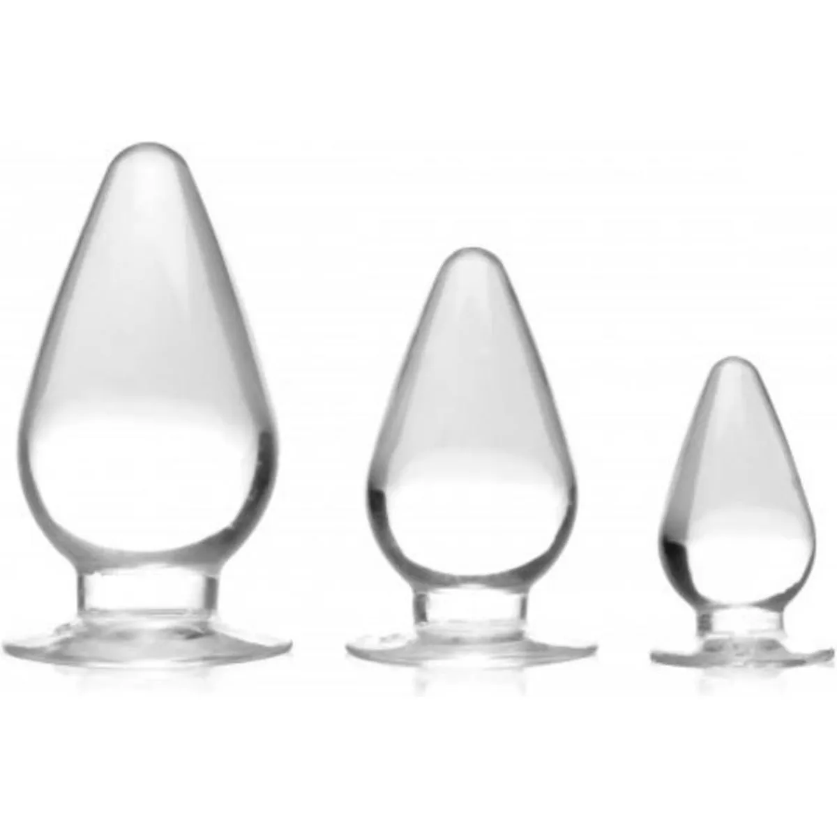 Plug Anal Triple Cones, Conjunto De 3 - Transparente En Oferta Plug Anal Triple Cones, Conjunto De 3 - Transparente