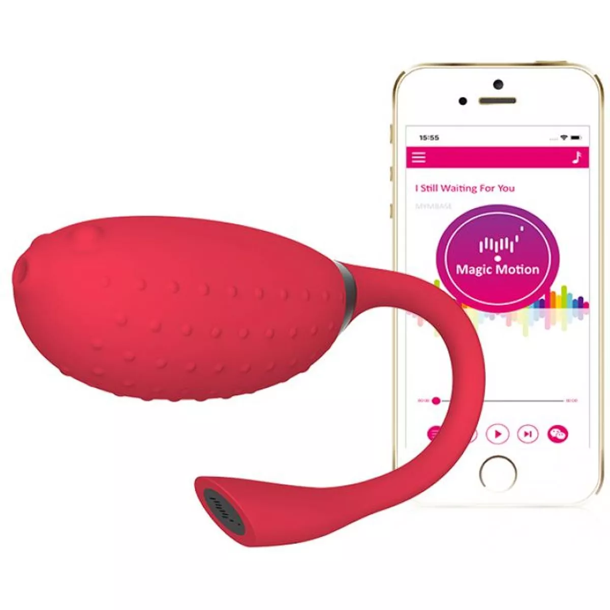 Magic Motion - Huevo vibrador inteligente Fugu - Rojo