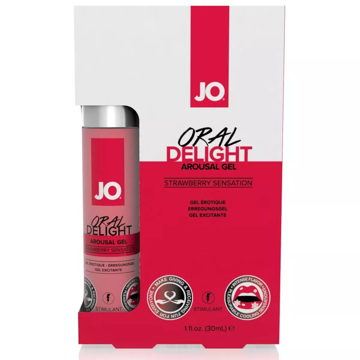 System JO - Gel para estimulación del clítoris con sabor a fresa Oral Delight - 30 ml