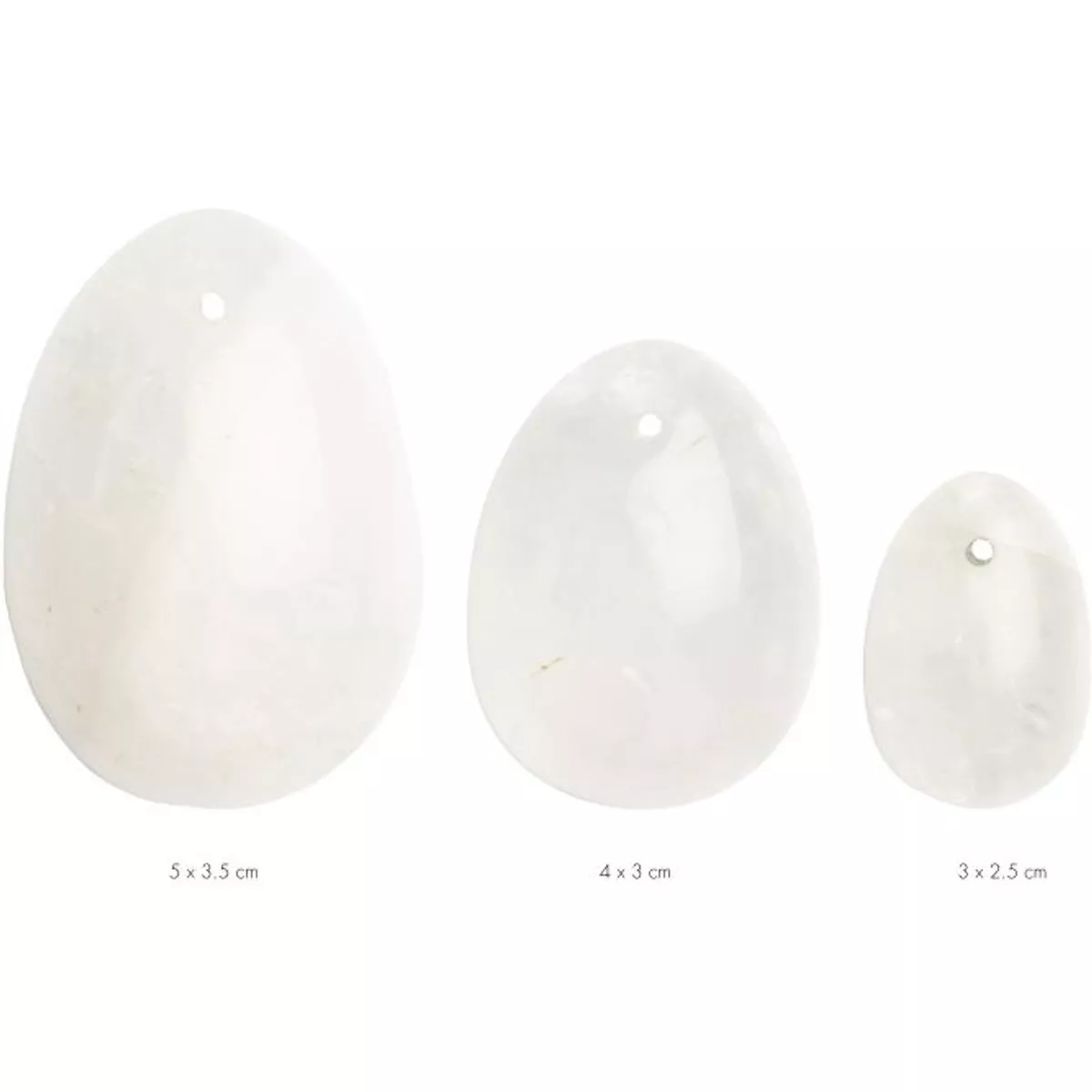 La Gemmes - Conjunto Yoni Egg de tres piezas - Rock Crystal