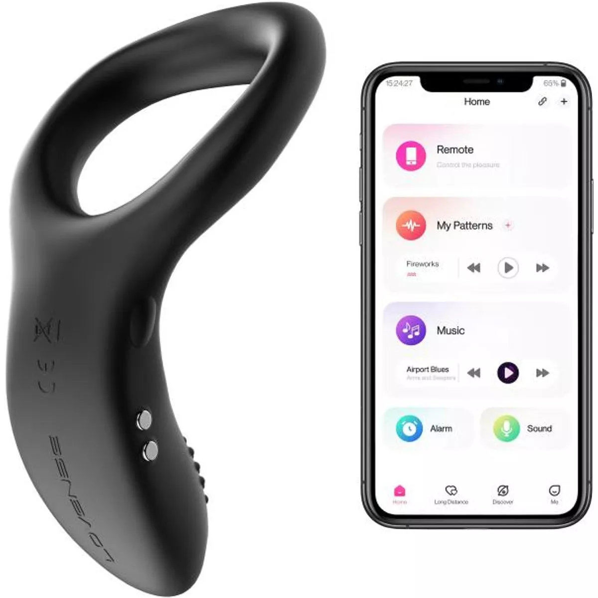 Lovense - Anillo para el pene con vibrador controlado con aplicación Diamo