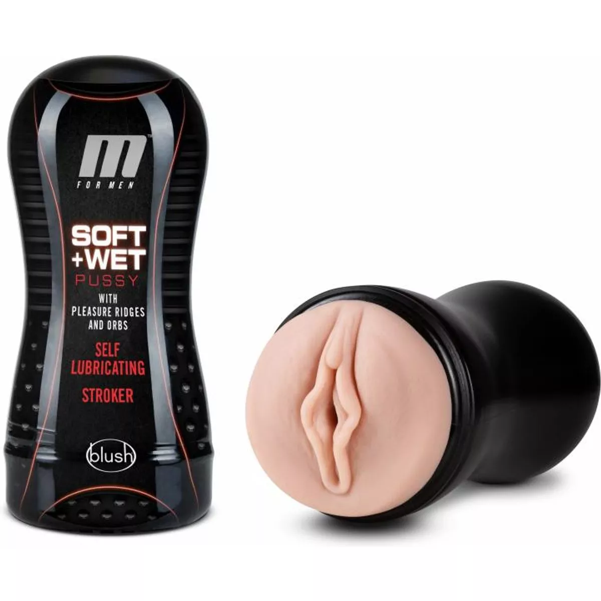 M for Men - Soft and Wet - Vagina con crestas y protuberancias estimulantes - Autolubricante