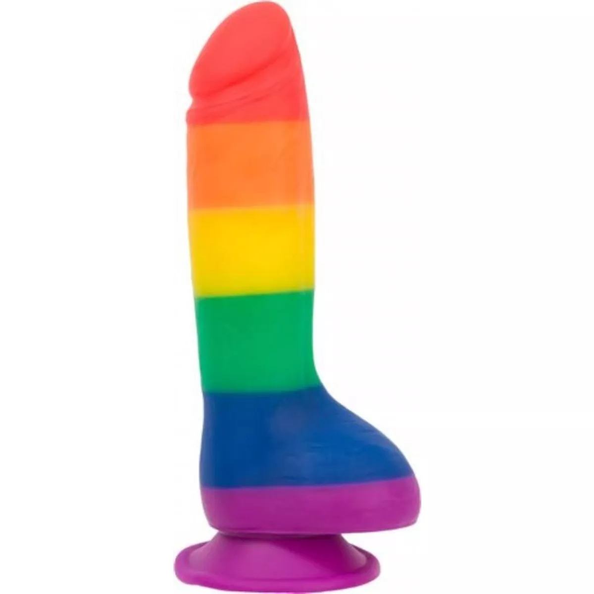 Addiction - Dildo de silicona Justin Rainbow - 19 cm