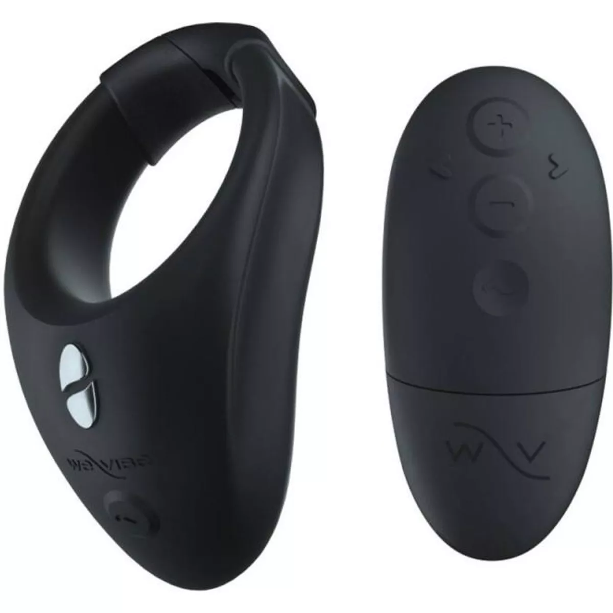 Anillo de estimulación de enlace controlado por aplicación para hombre - Negro carbón