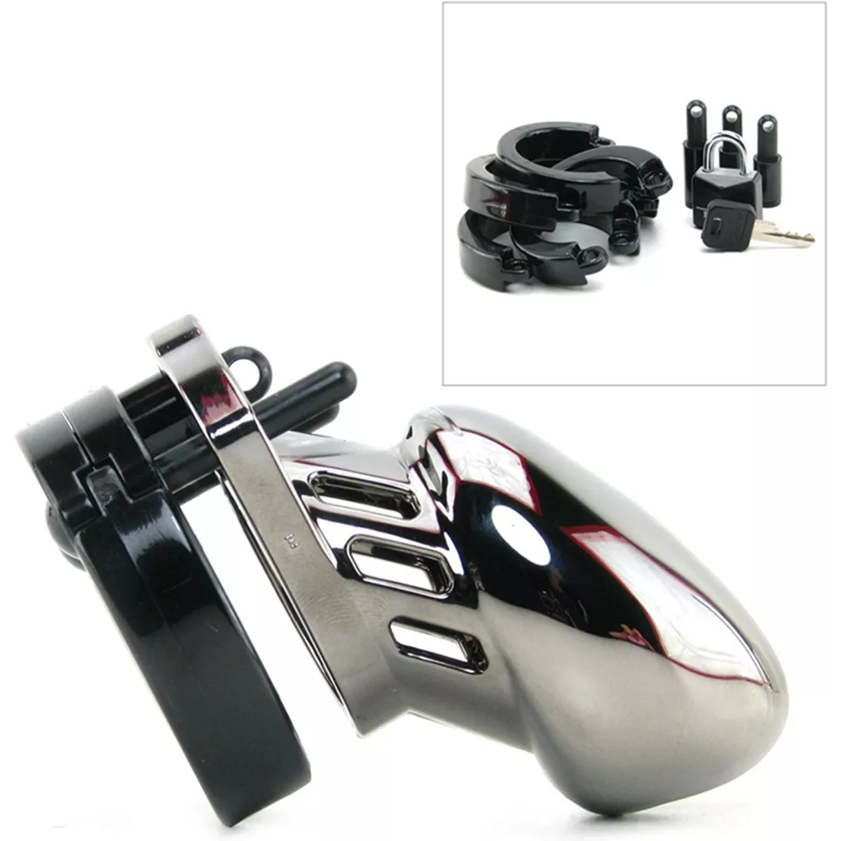 CB-6000S Chastity Cage - Cromo - 35 mm