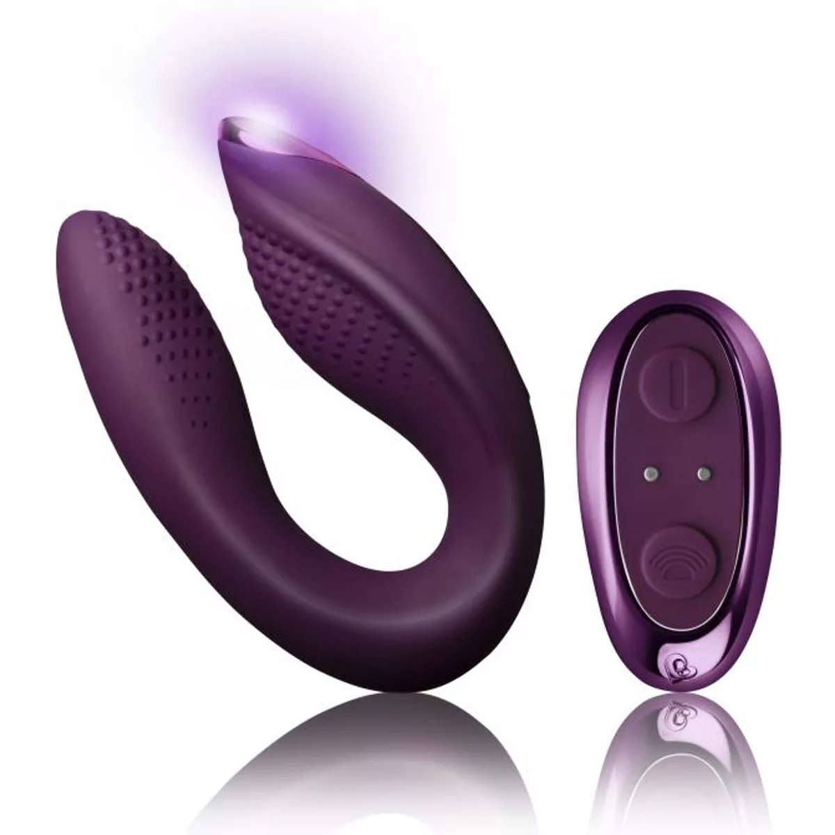 Rocks-Off - Vibrador para estimulación del punto G y del clítoris Chick Diva con mando a distancia