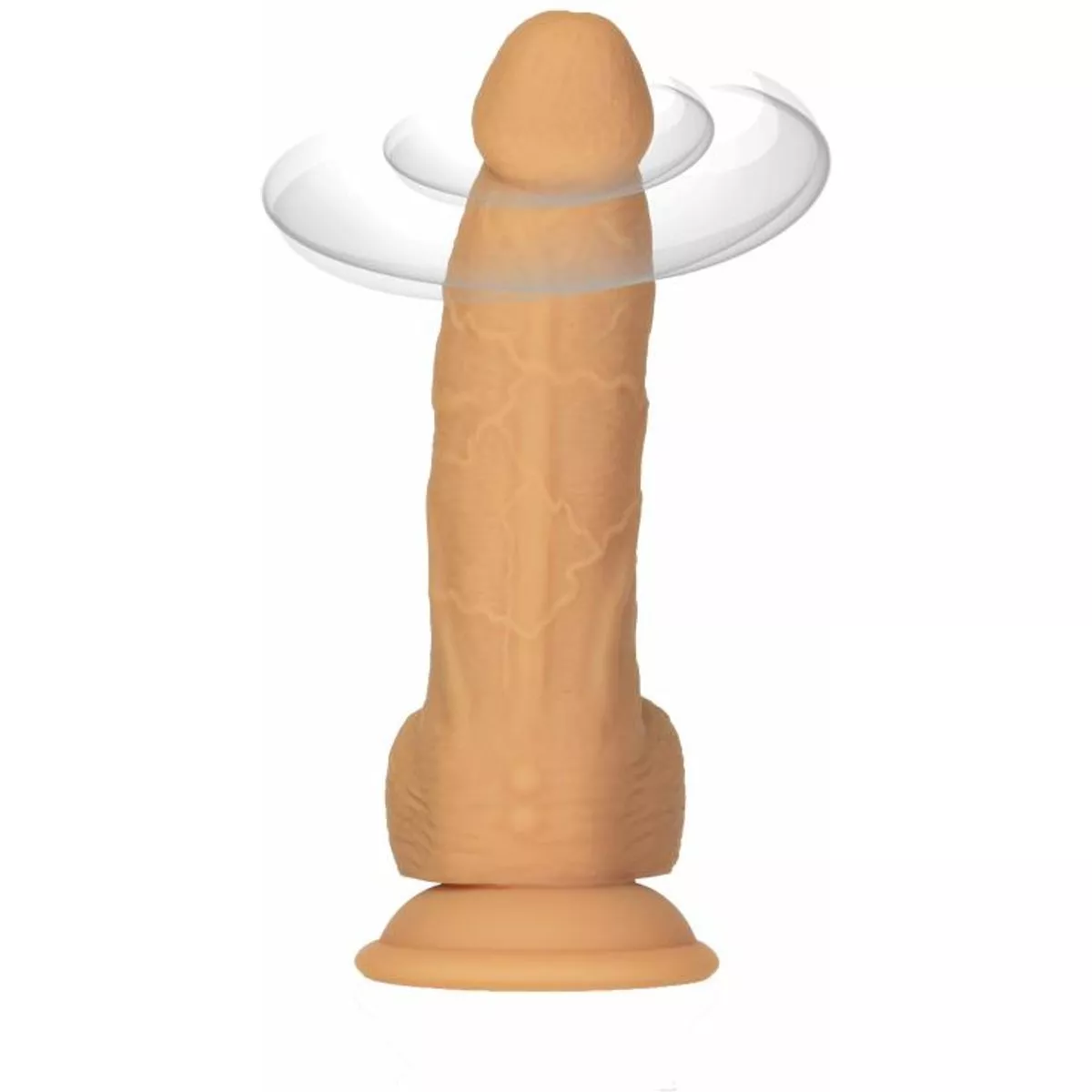 Consolador giratorio y vibrador Naked Addiction - 20 cm