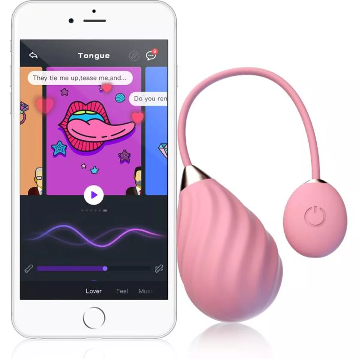 Huevo vibrador controlado por la aplicación Magic Sundae - Rosa