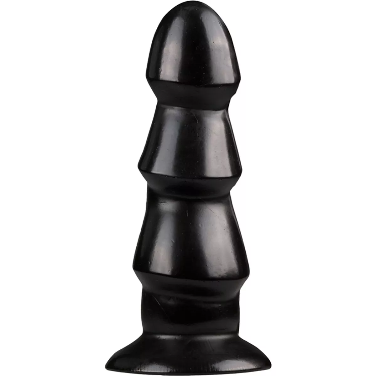 Dildo anal negro con crestas