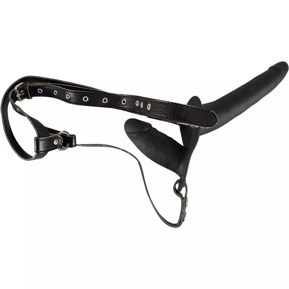 You2Toys - Doble correa de silicona negra