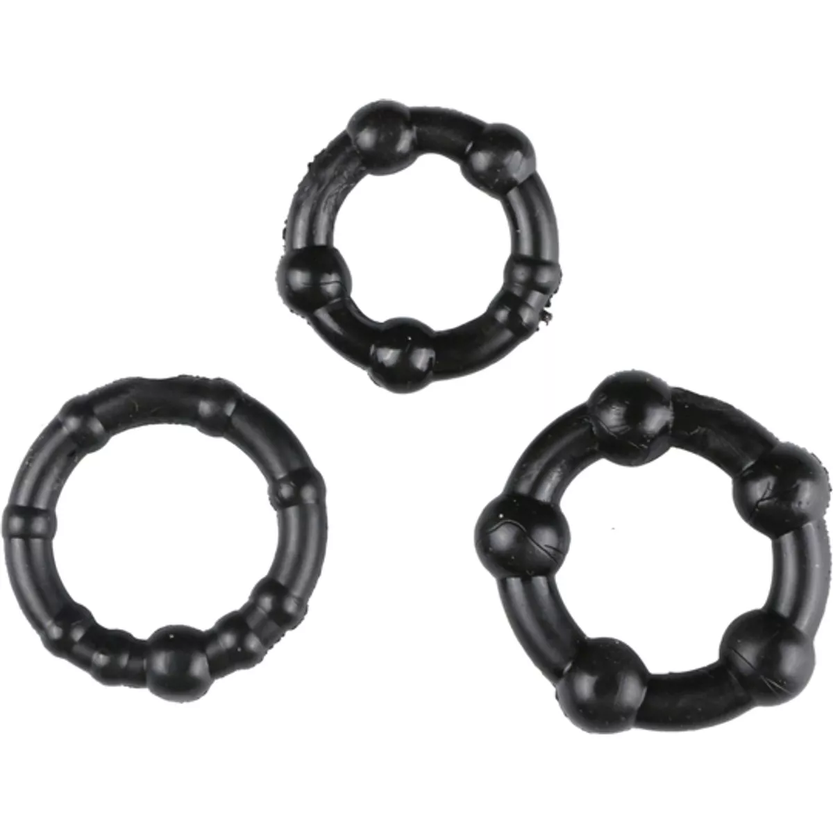 Black Performance Erection Rings - Paquete de anillos para erección