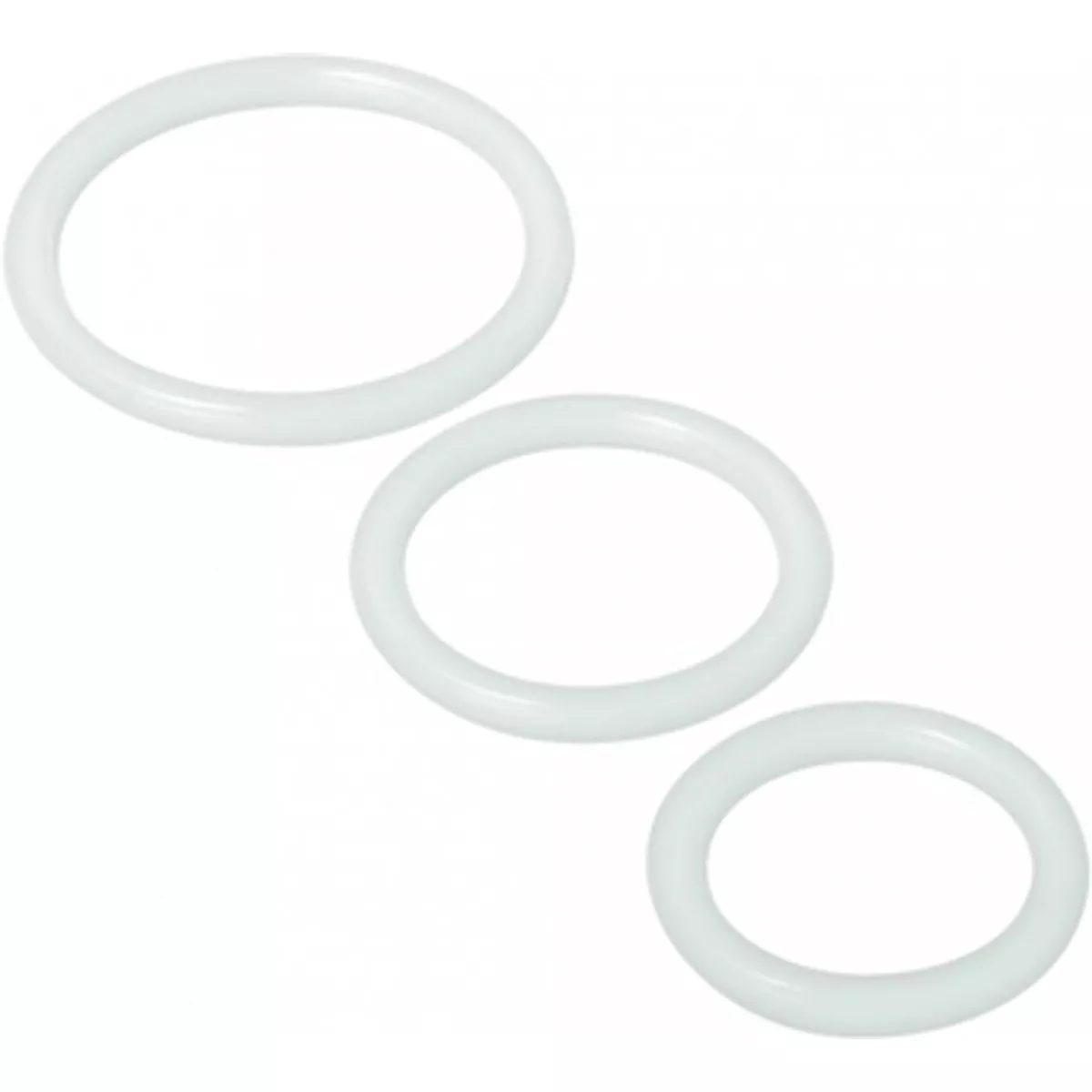 Trinity - Anillos para pene de silicona, Transparente