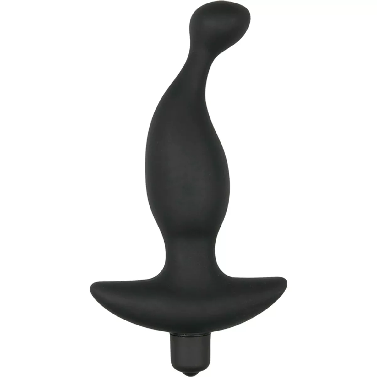 Vibrador negro de silicona para próstata