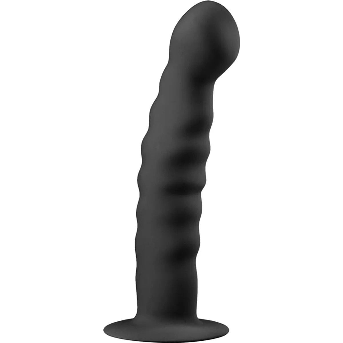 Dildo de silicona con ventosa - Negro