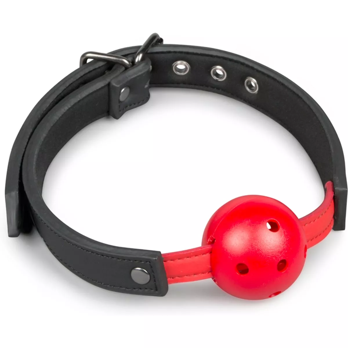 Mordaza con bola de PVC - Rojo