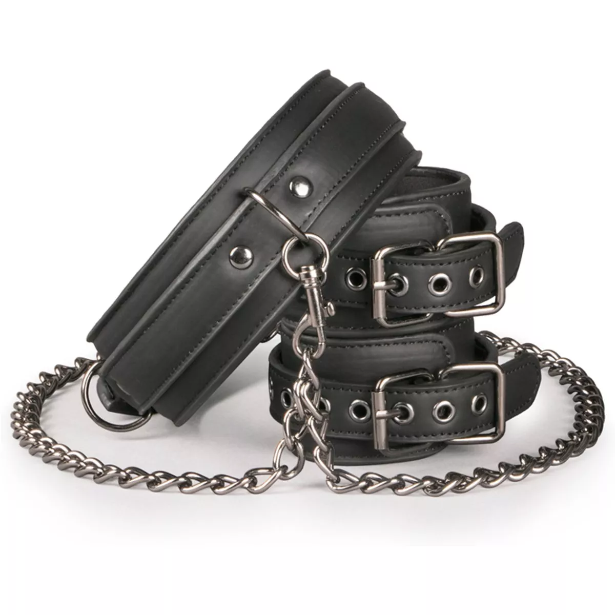 Collar de cuero con esposas