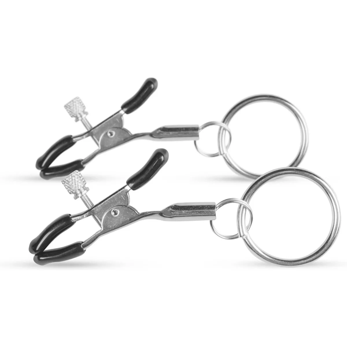 Pinzas de pezón de metal con anillo