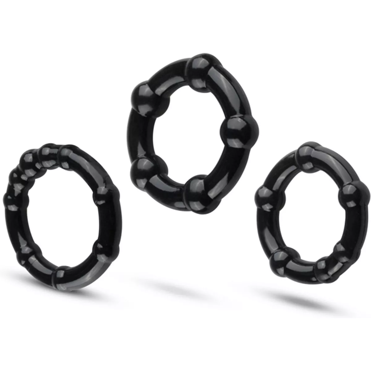 Set de anillos para el pene - Negro